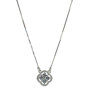 Silver 2-in-1 Necklace with Four-Leaf Clover and Magnetic Heart - Offer Ends Today