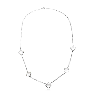 Silver 2-in-1 Necklace with Four-Leaf Clover and Magnetic Heart - Offer Ends Today